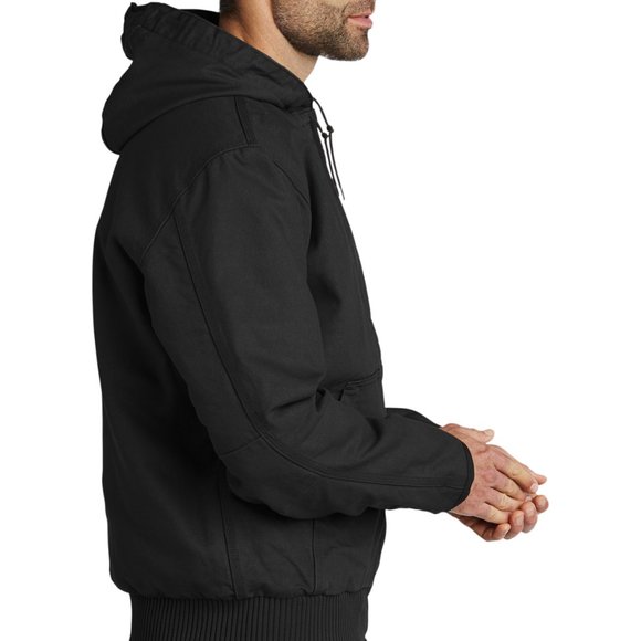 (NWT) Carhartt Mens Washed Duck Active Zip Up Jacket Black - Picture 6 of 7